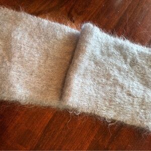 CUSHENDALE Scarf Vintage Gray 70% Mohair 30% Wool Made In Ireland
